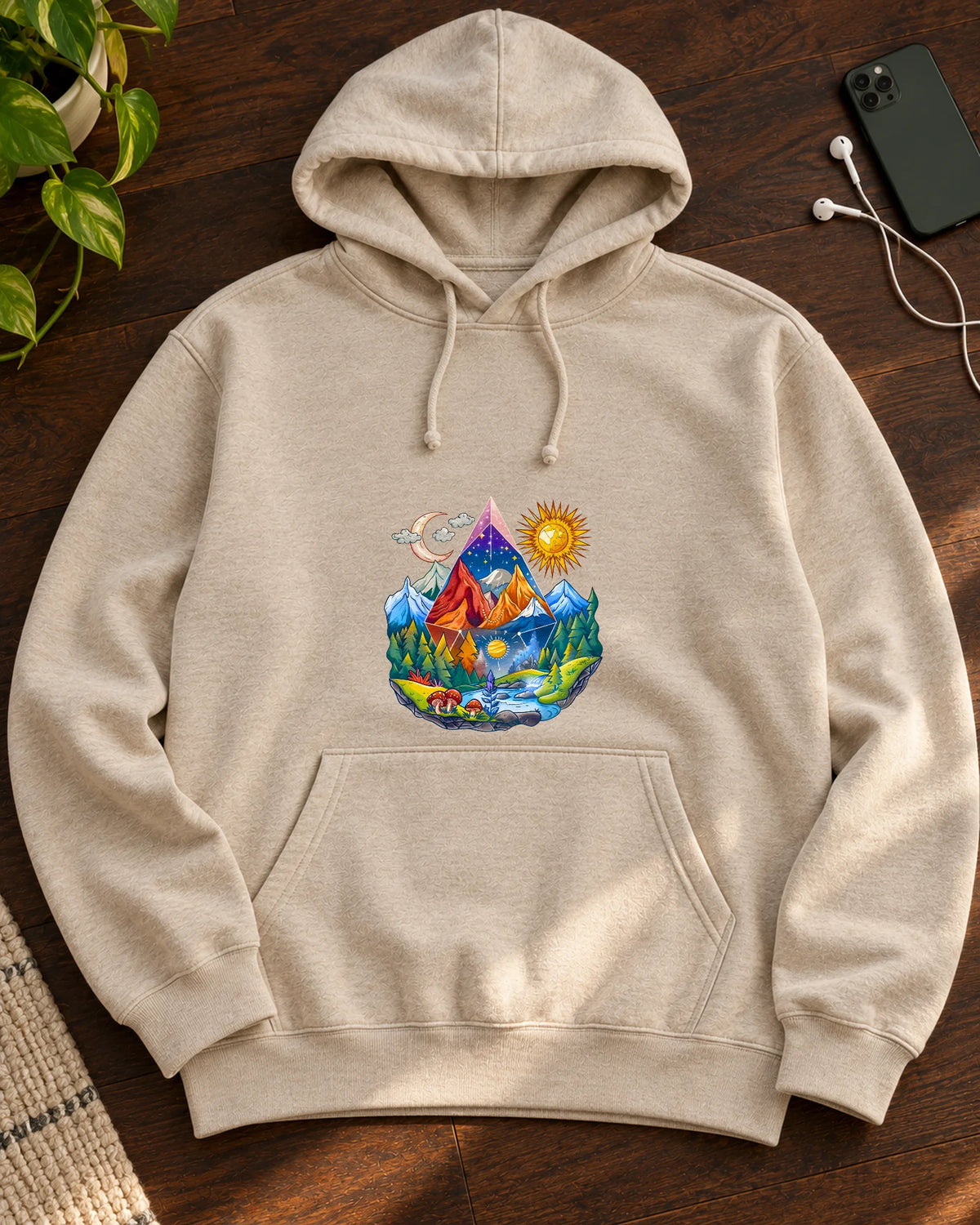 The Cosmic Prism iron-on patch on clothes