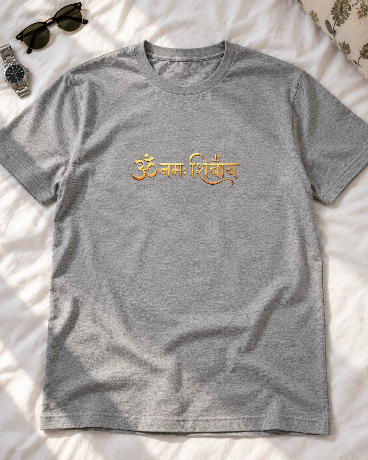 The Golden Chant iron-on patch on clothes