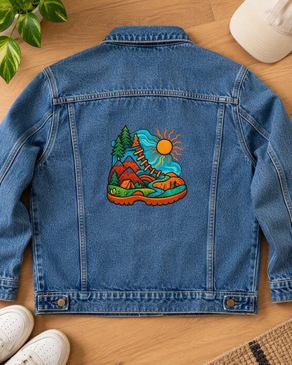 The Journey Sole iron-on patch on clothes