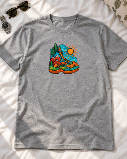 The Journey Sole iron-on patch on clothes