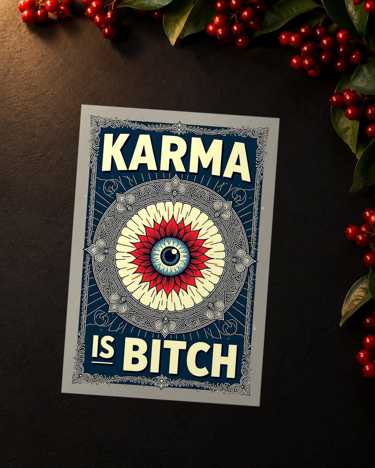 The Karma Ledger iron-on patch transfer