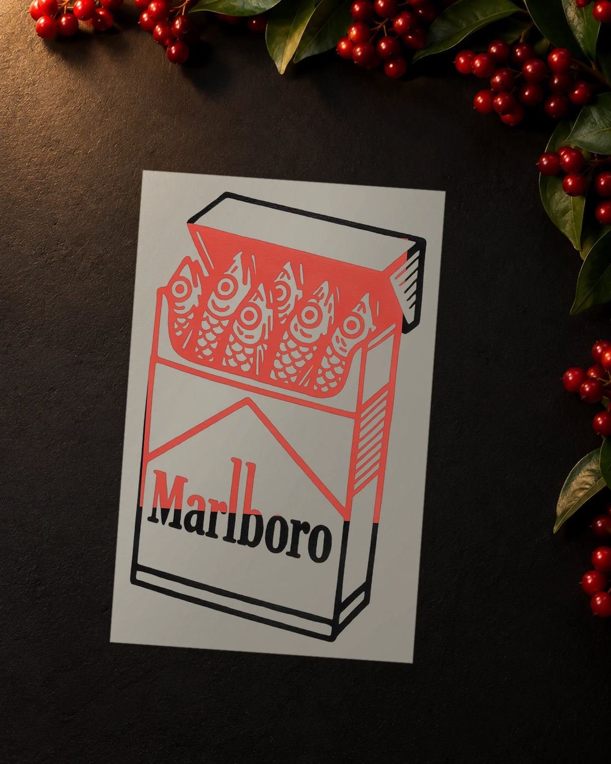 The Marlboro Mullet iron-on patch transfer