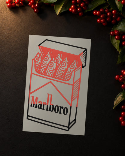 The Marlboro Mullet iron-on patch transfer