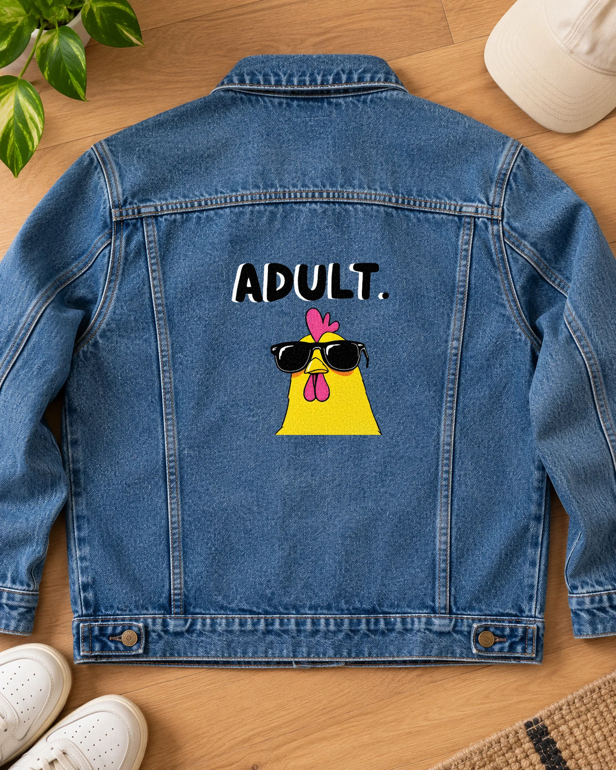 The Maturity Mandate iron-on patch on clothes