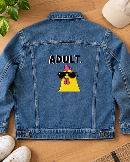 The Maturity Mandate iron-on patch on clothes