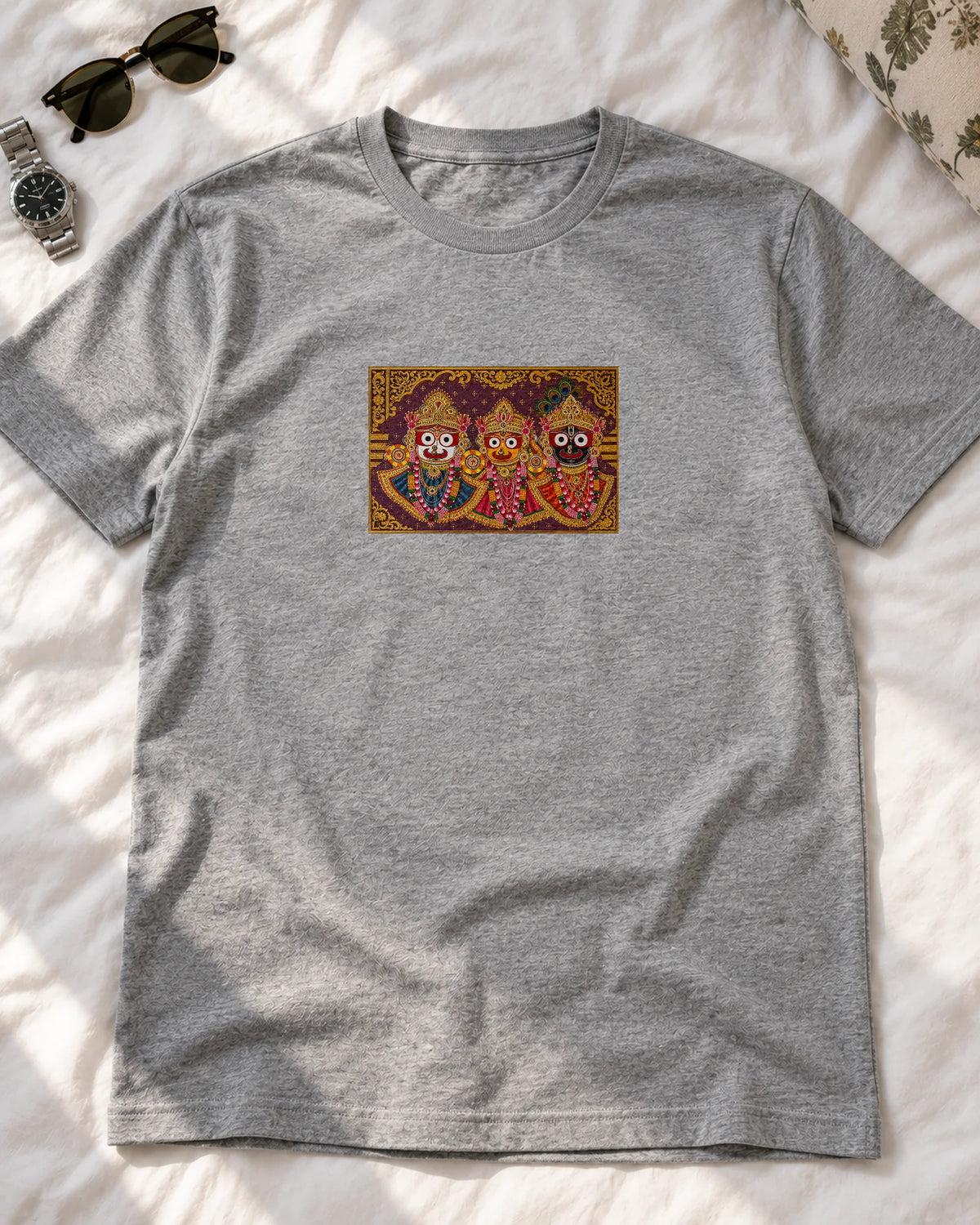 The Puri Trinity iron-on patch on clothes