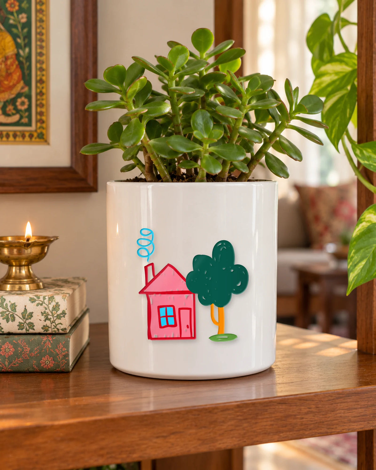 The Red Roof sticker mockup