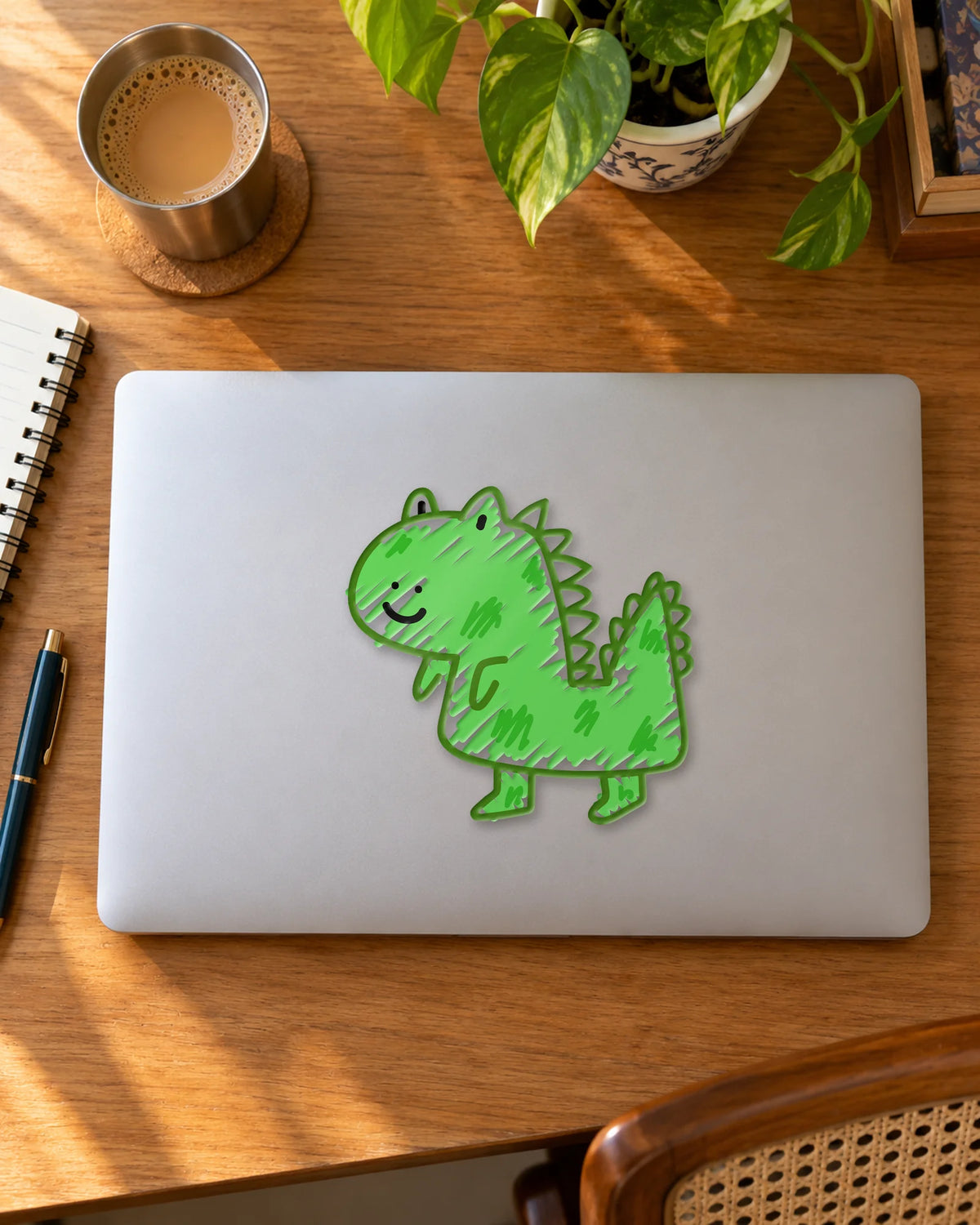 The Scribble-Saurus hard surface patch mockup