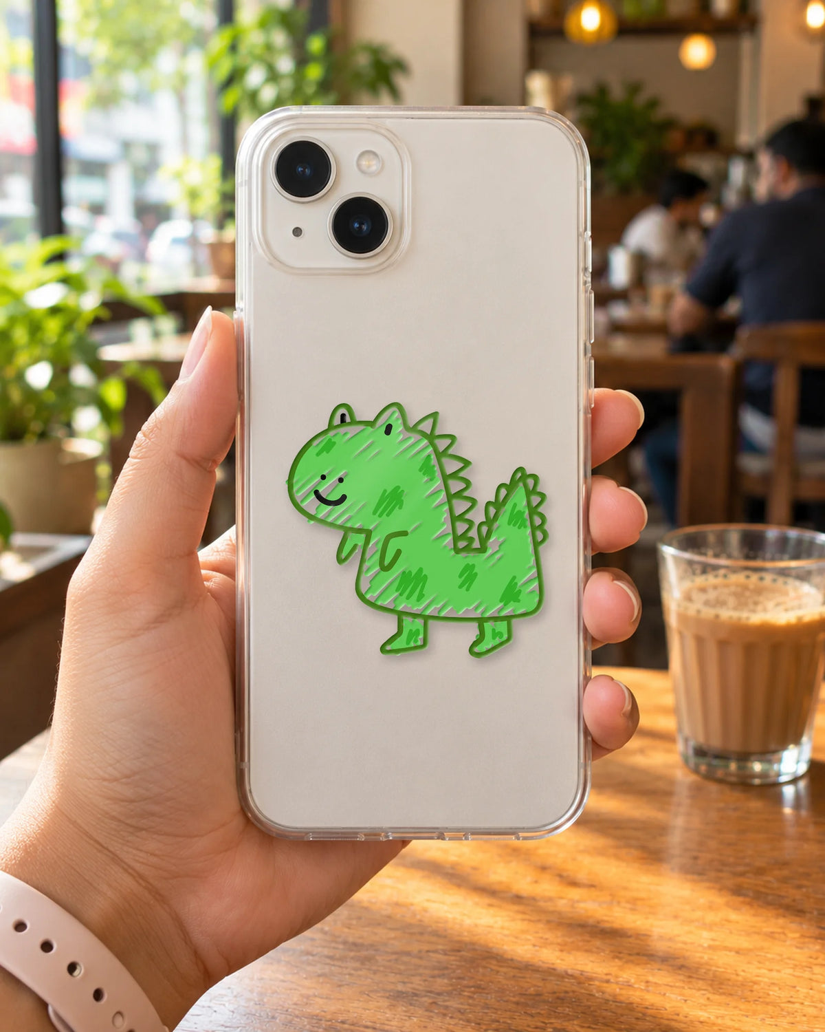 The Scribble-Saurus sticker mockup