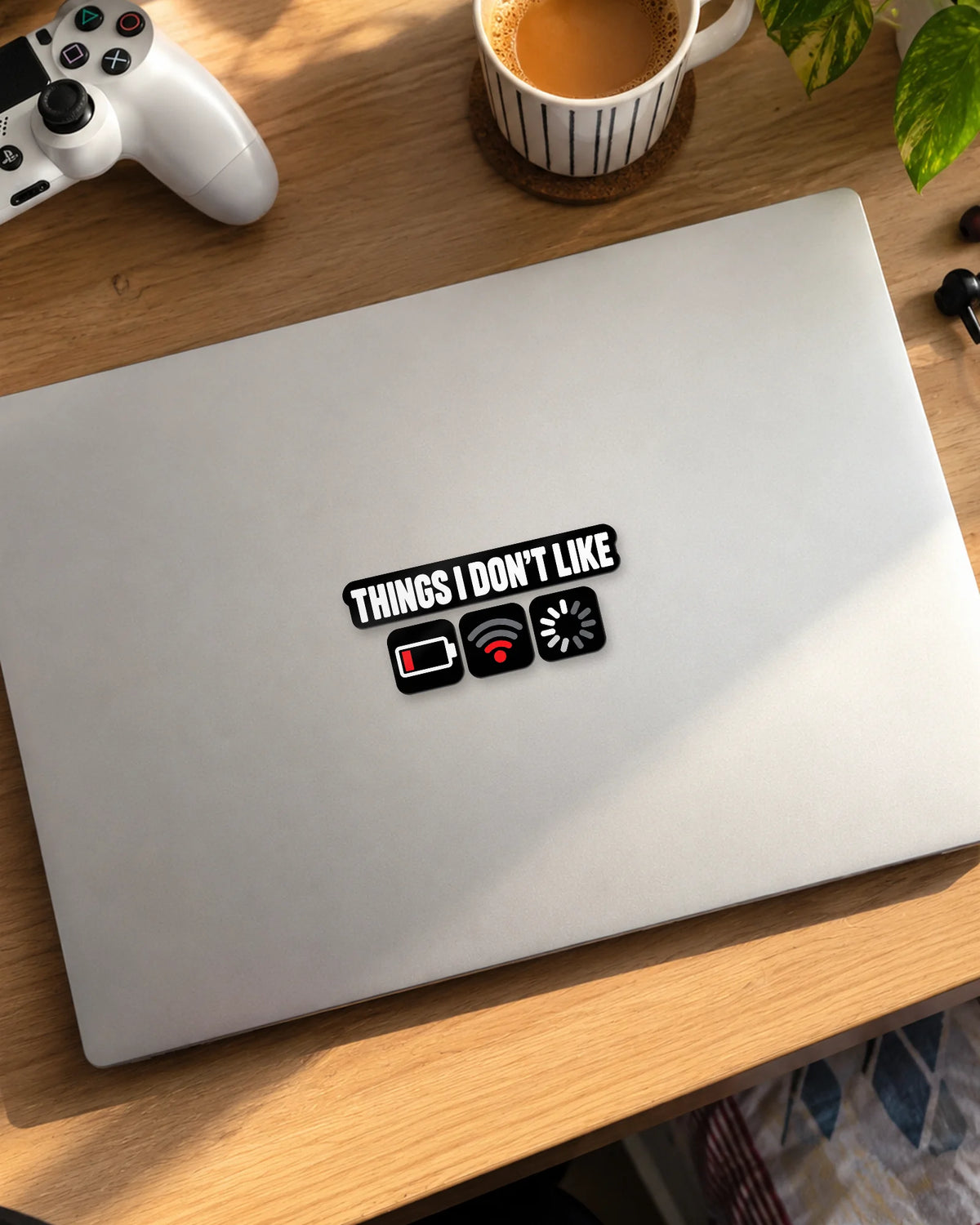 Things I Don't Like gamer patch on a laptop