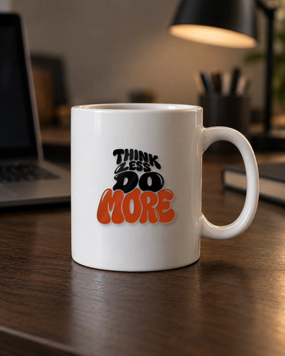 Think Less Do More hard surface patch mockup