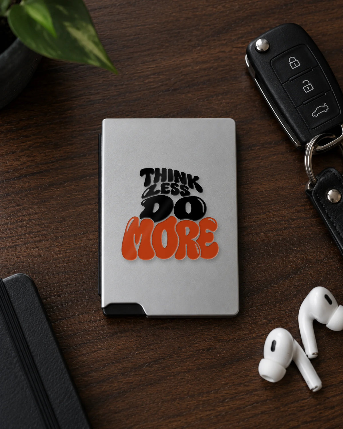Think Less Do More hard surface patch mockup