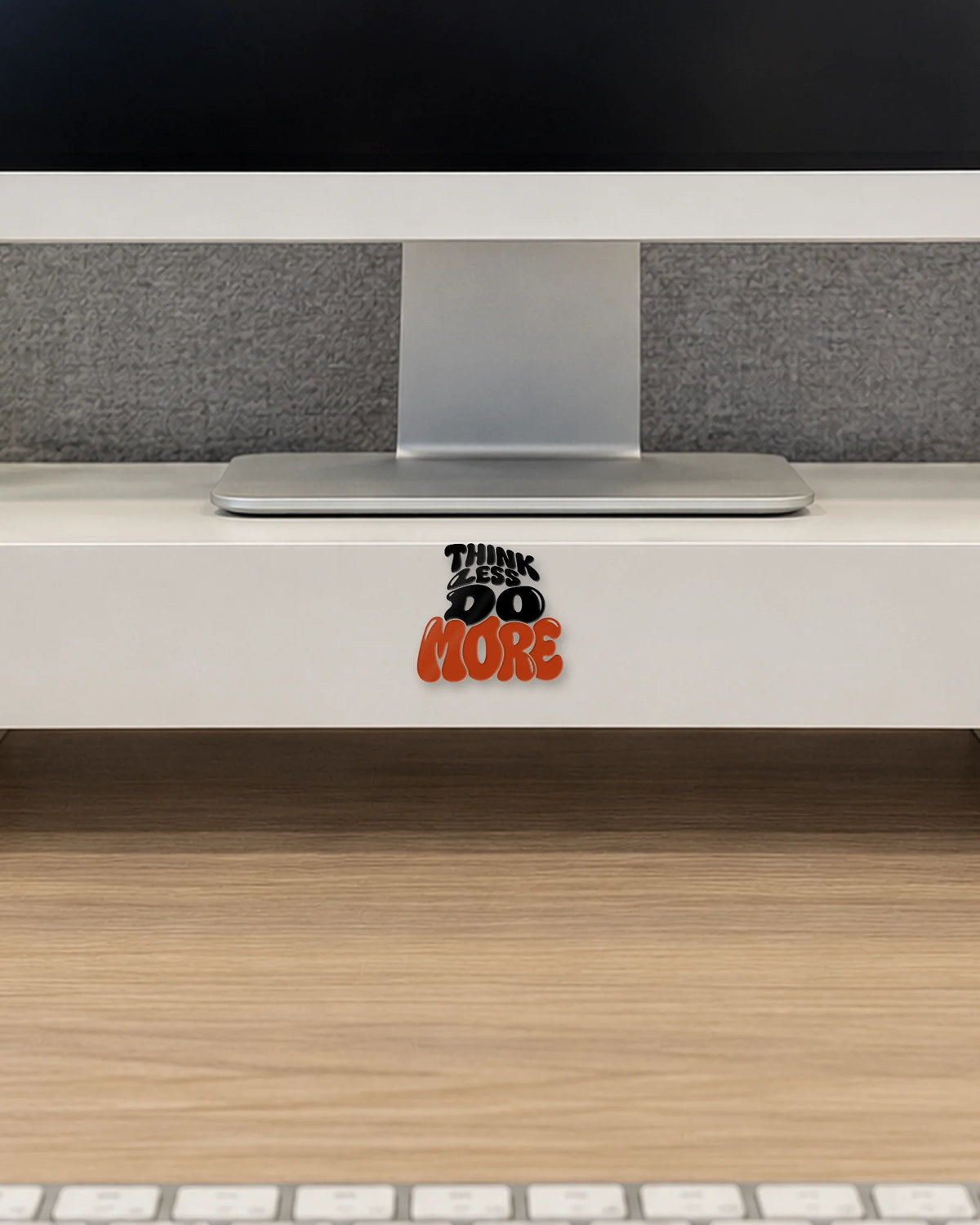 Think Less Do More hard surface patch mockup