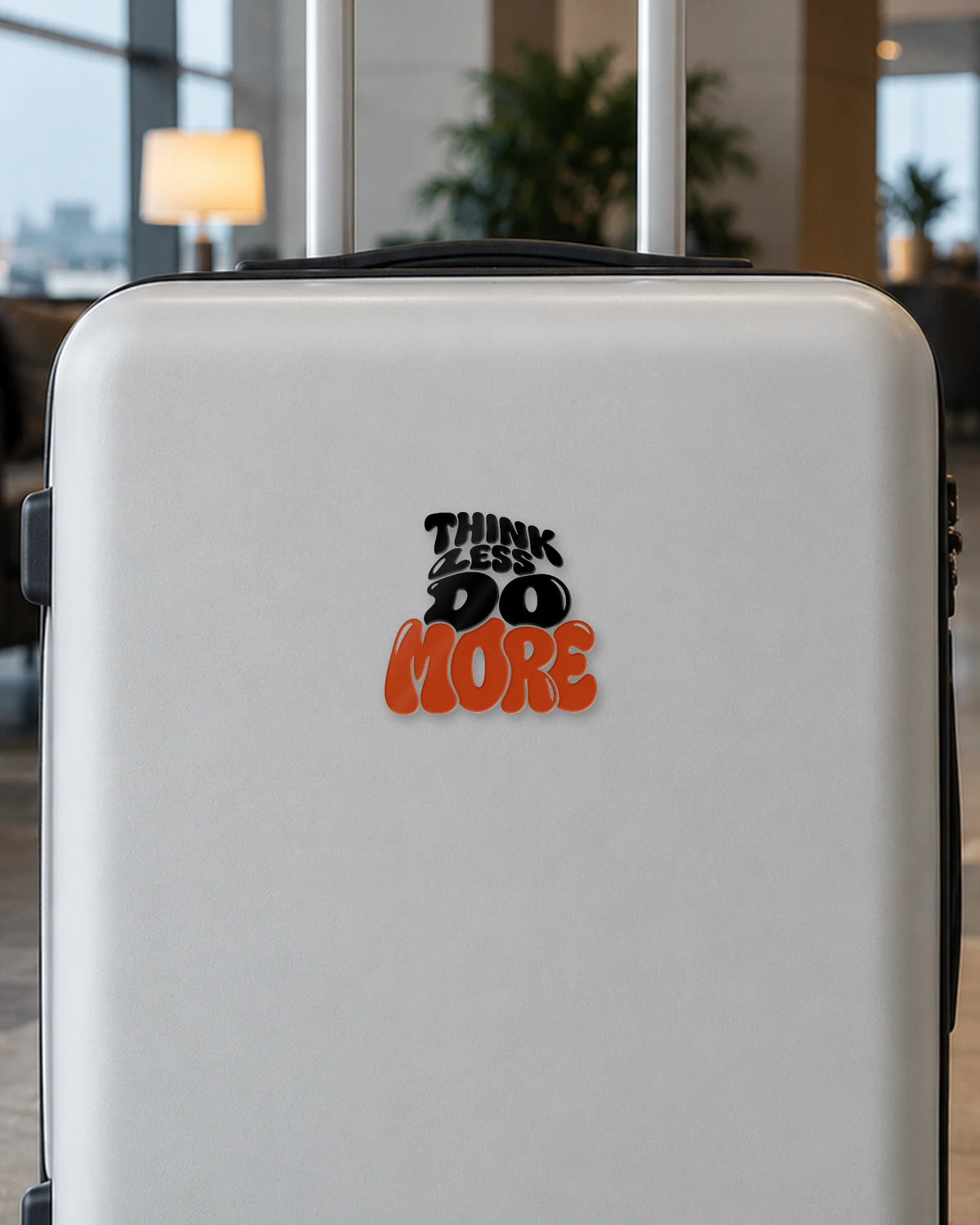 Think Less Do More hard surface patch mockup