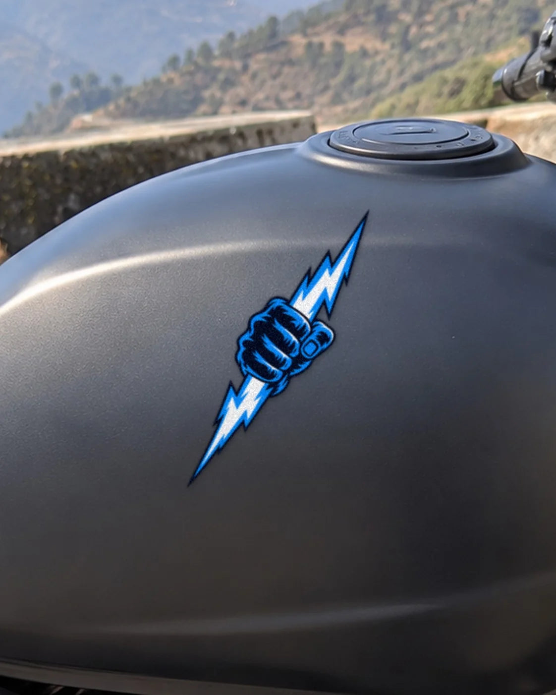Thunder Fist bike patch on a bike