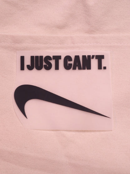 I Just Can’t | Iron-on Patch | Moodvertising