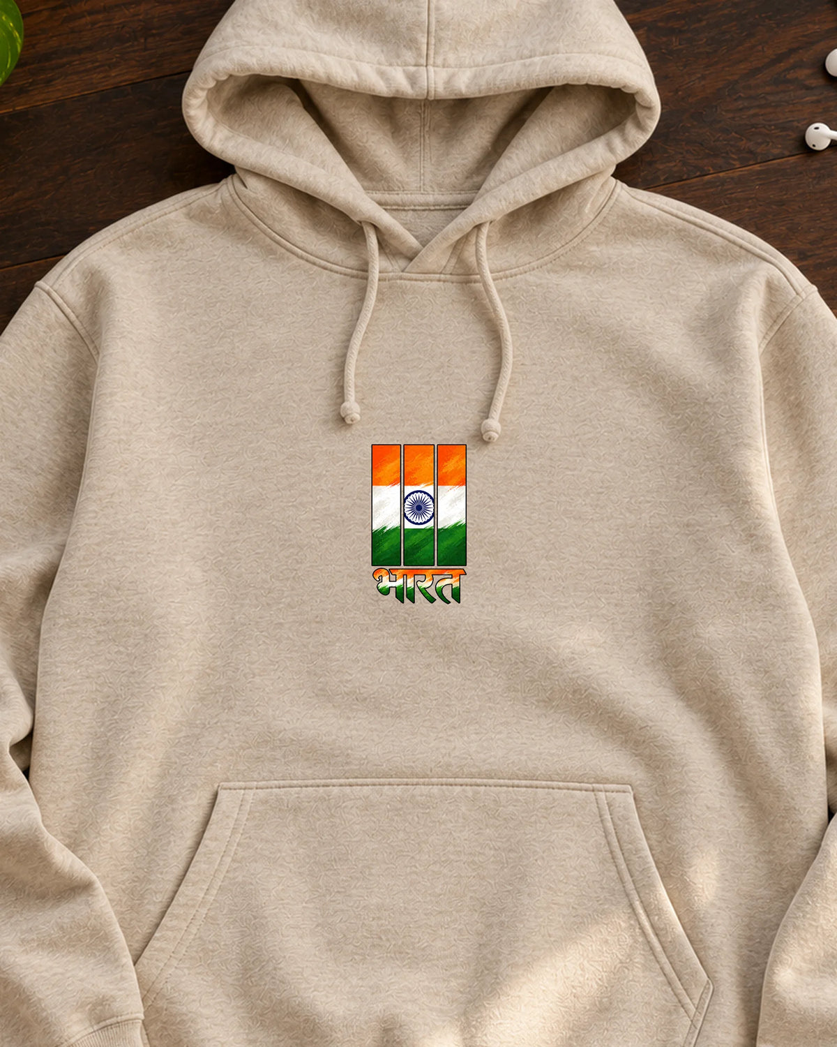 Tiranga Bharat iron-on patch on clothes