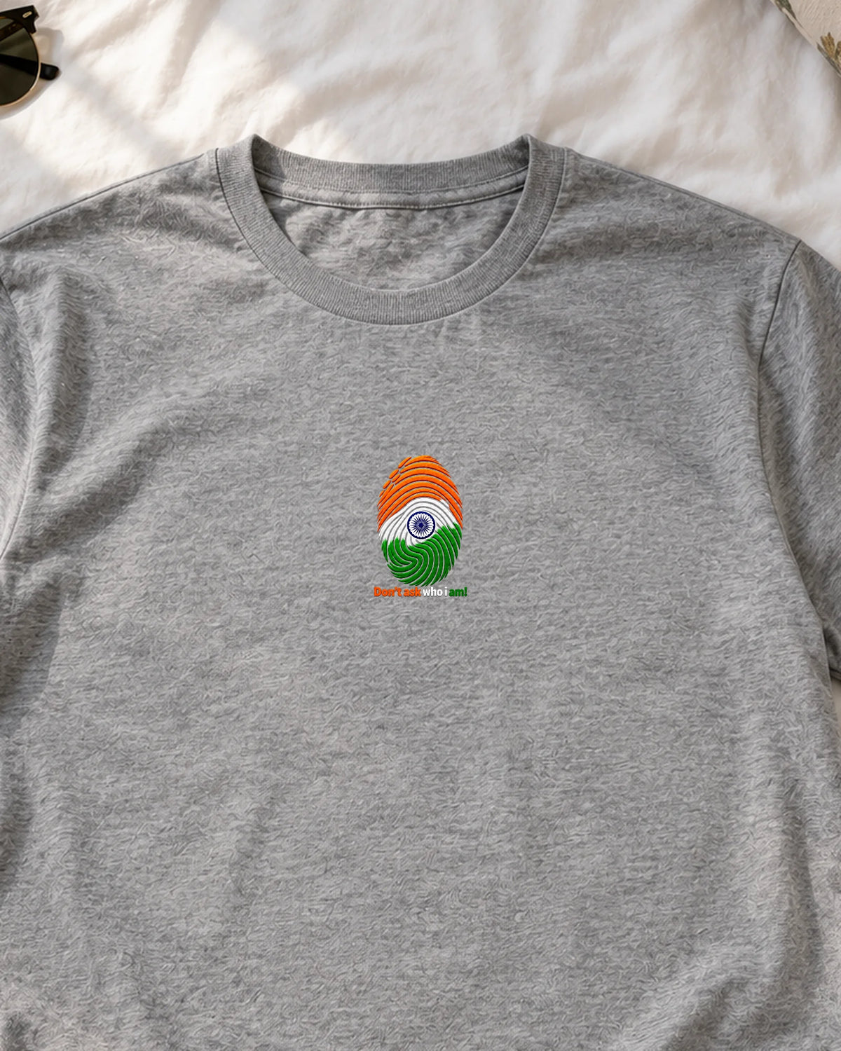 Tiranga DNA iron-on patch on clothes