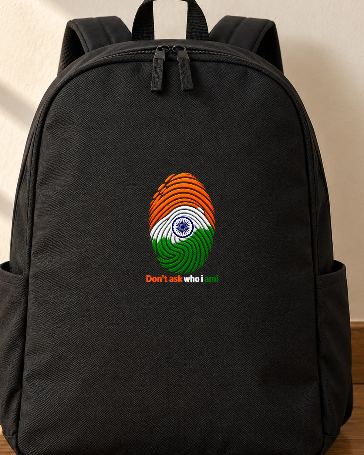 Tiranga DNA iron-on patch on clothes