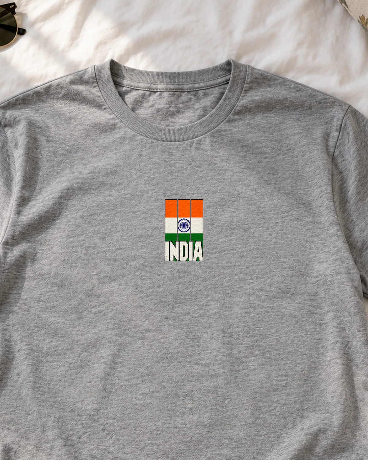Tiranga India iron-on patch on clothes