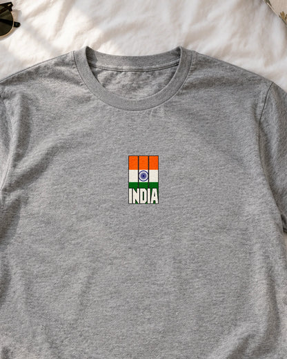 Tiranga India iron-on patch on clothes