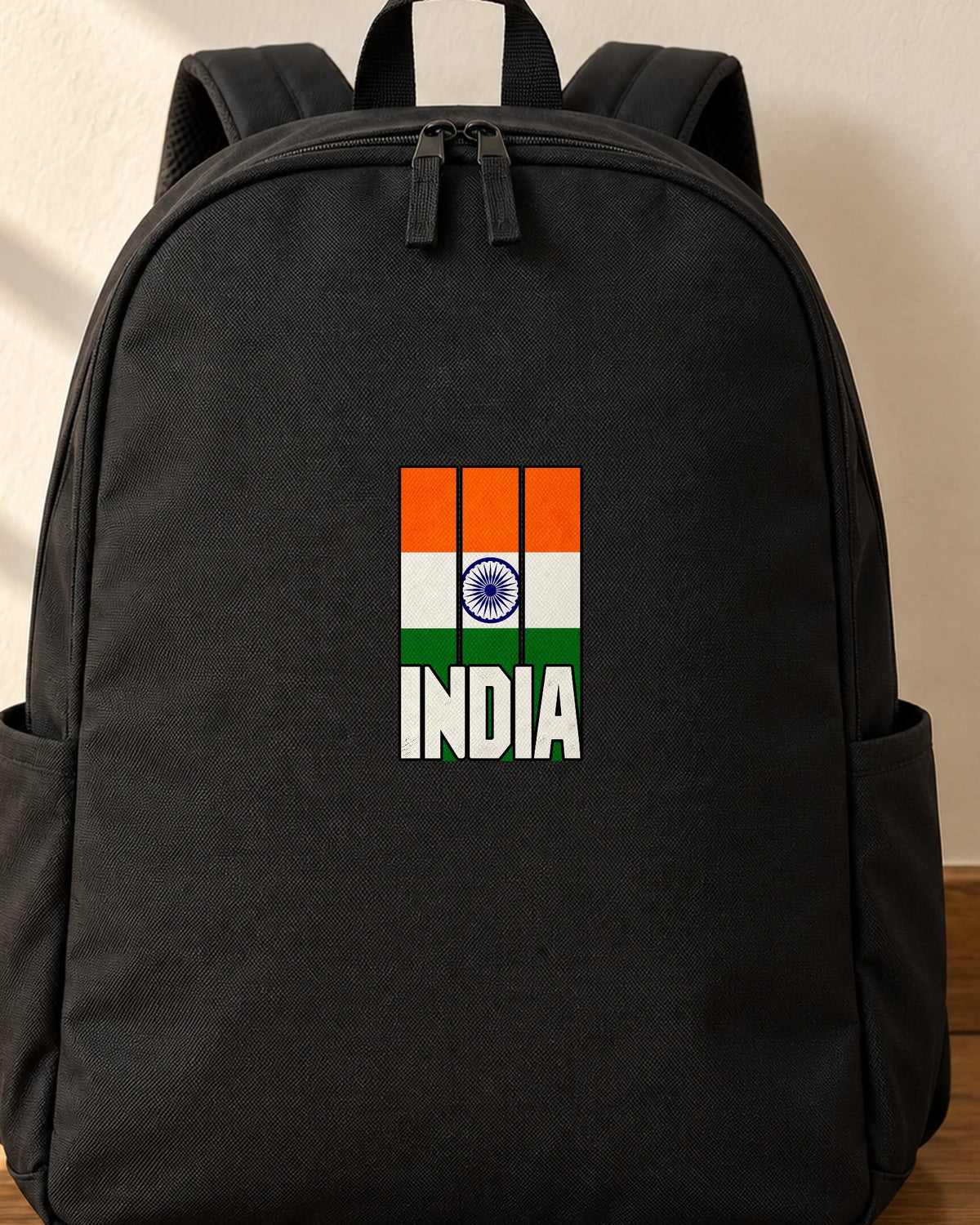 Tiranga India iron-on patch on clothes