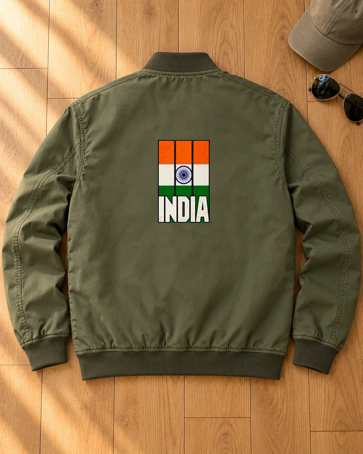 Tiranga India iron-on patch on clothes