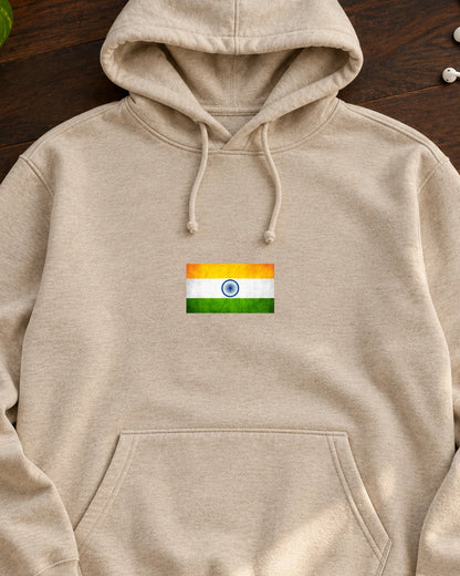 Tiranga iron-on patch on clothes
