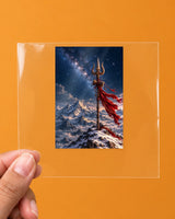 Kailash Trishul hard surface patch on clear film