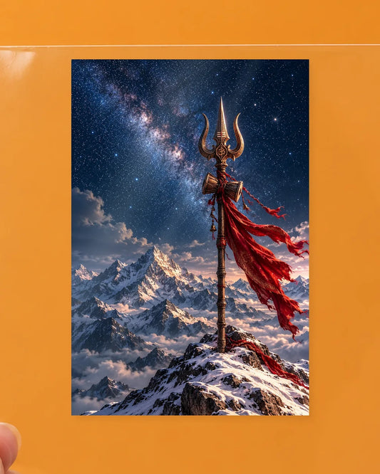 Kailash Trishul hard surface patch on clear film