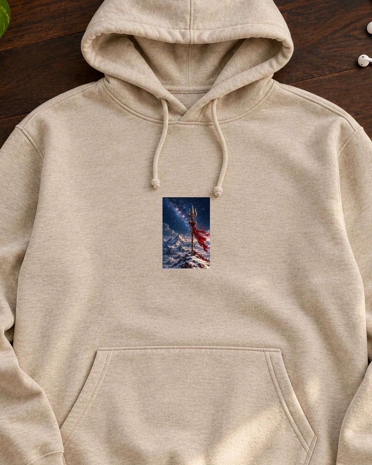 Kailash Trishul iron-on patch on clothes