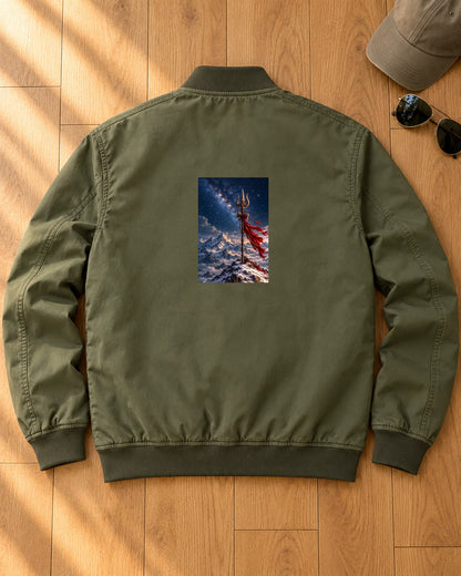Kailash Trishul iron-on patch on clothes