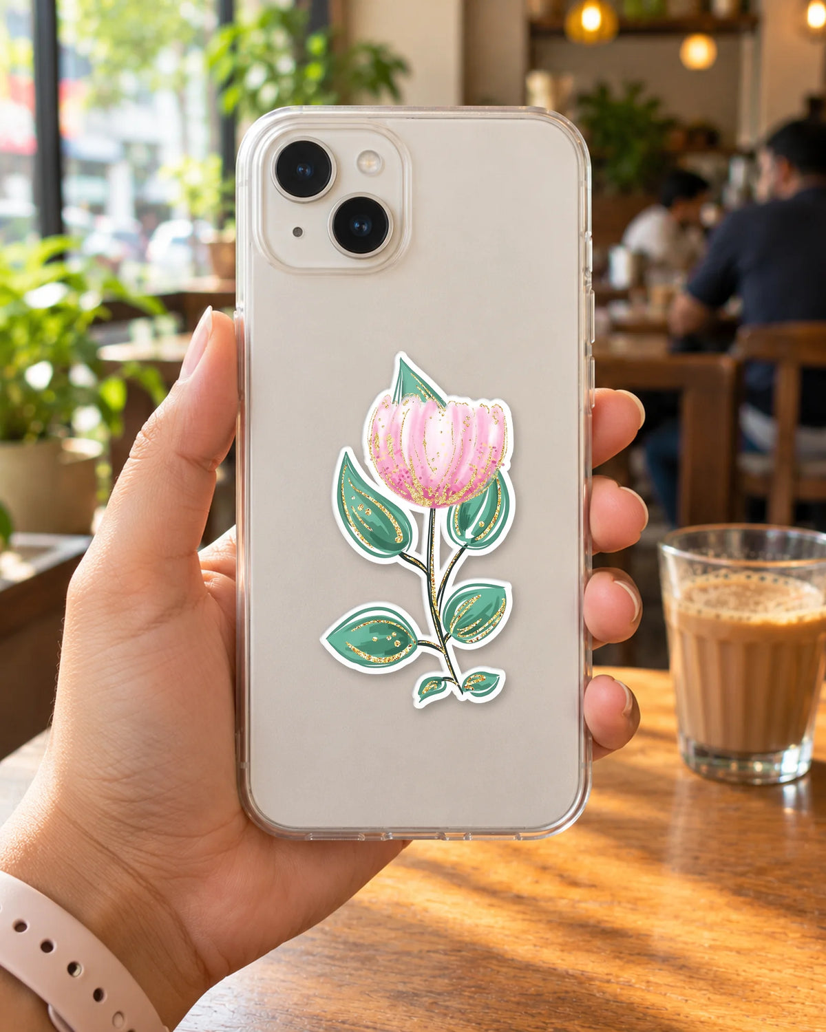 Blushing Tulip hard surface patch mockup