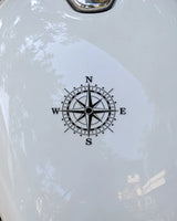 True North bike patch in black ink on a bike