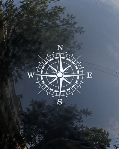 True North bike patch in white ink on a bike