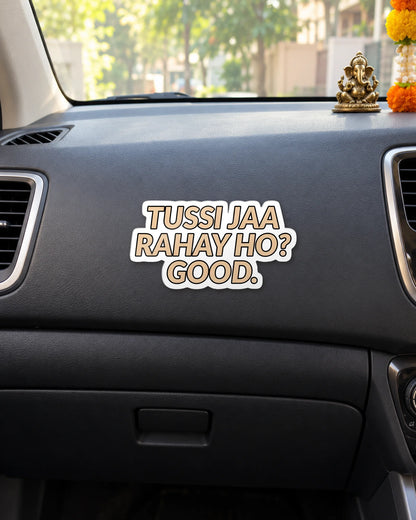 Tussi Jaa Rahe Ho sticker mockup