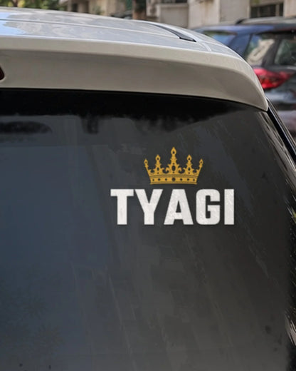 Tyagi car patch on a car rear glass