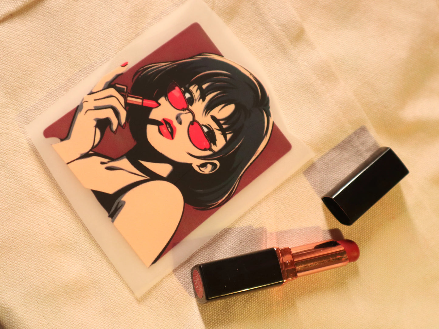 Red Lip Mood | Iron-on Patch | Girlie Pop