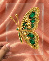 Udti Panna Titli embroidery-look iron-on patch | Thread Theory