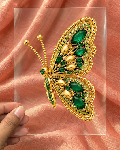 Udti Panna Titli embroidery-look iron-on patch | Thread Theory