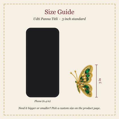 Udti Panna Titli embroidery-look iron-on patch | Thread Theory