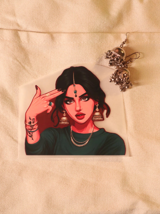 Desi Baddie Energy | Iron-on Patch | Girlie Pop