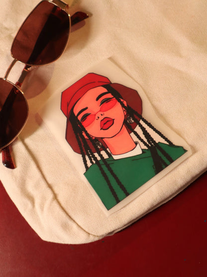 Braided Babe | Iron-on Patch | Girlie Pop