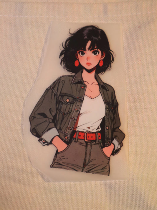 Retro Rebel Girl | Iron-on Patch | Girlie Pop