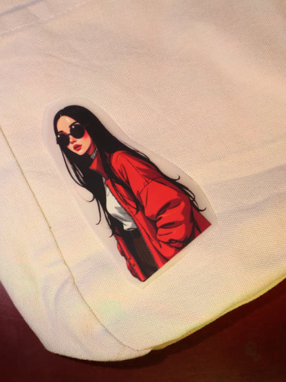 Red Coat Drip | Iron-on Patch | Girlie Pop