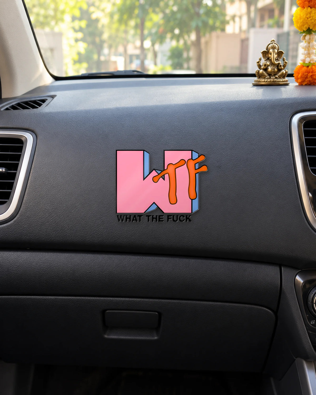 What the fuck sticker mockup
