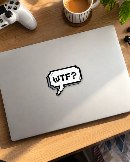 WTF? gamer patch on a laptop