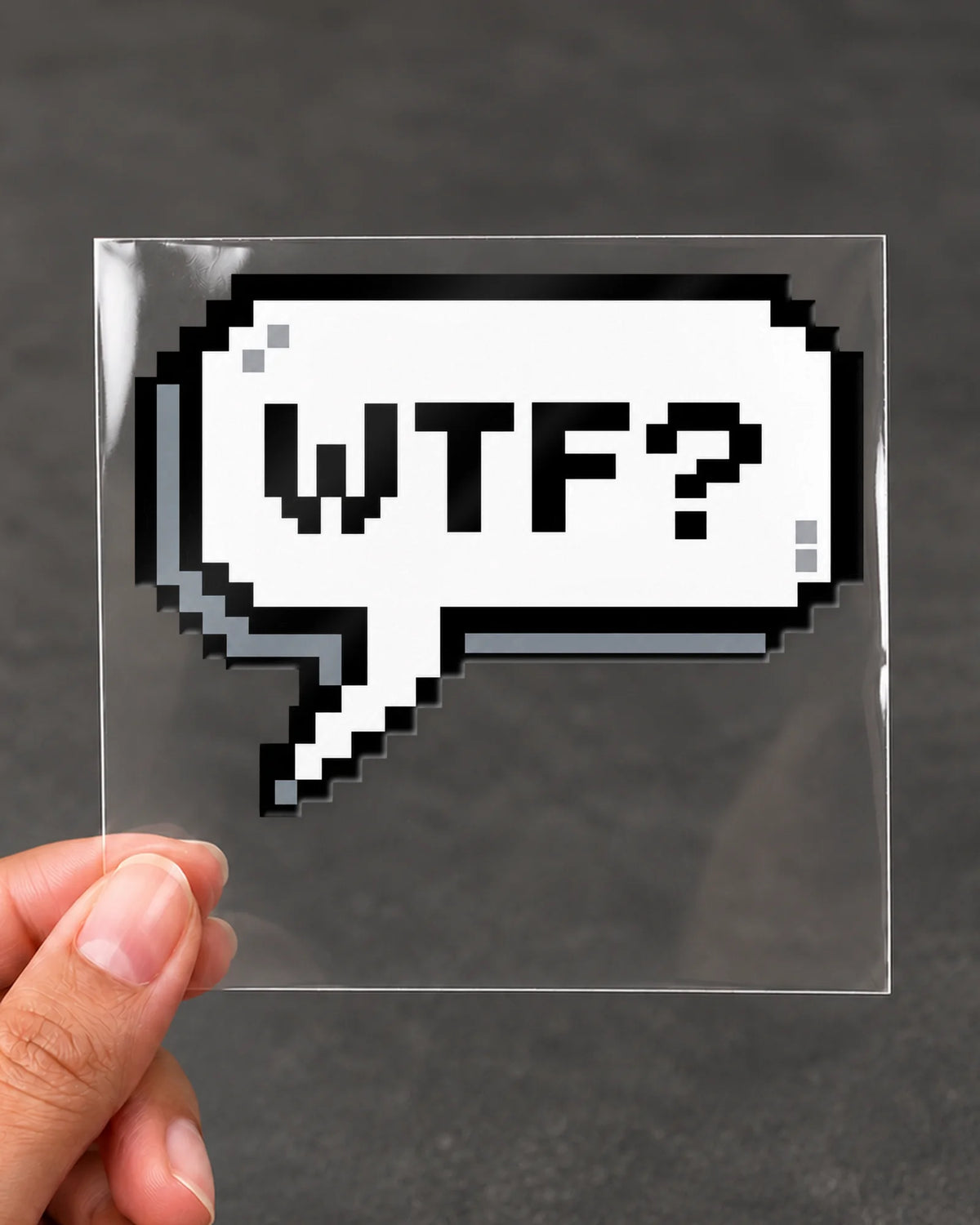 WTF? gamer patch on clear film