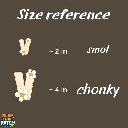 Bloom Font | Iron-on Patch | Floral Alphabet Sticker