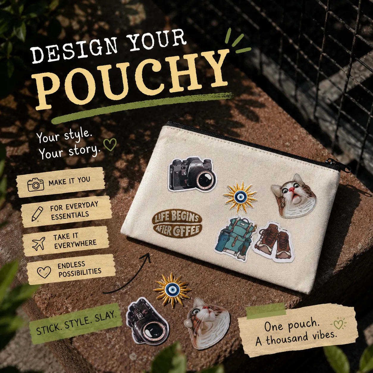 POUCHY - The Multipurpose Pouch | Recycled Fabric | Sustainable DIY